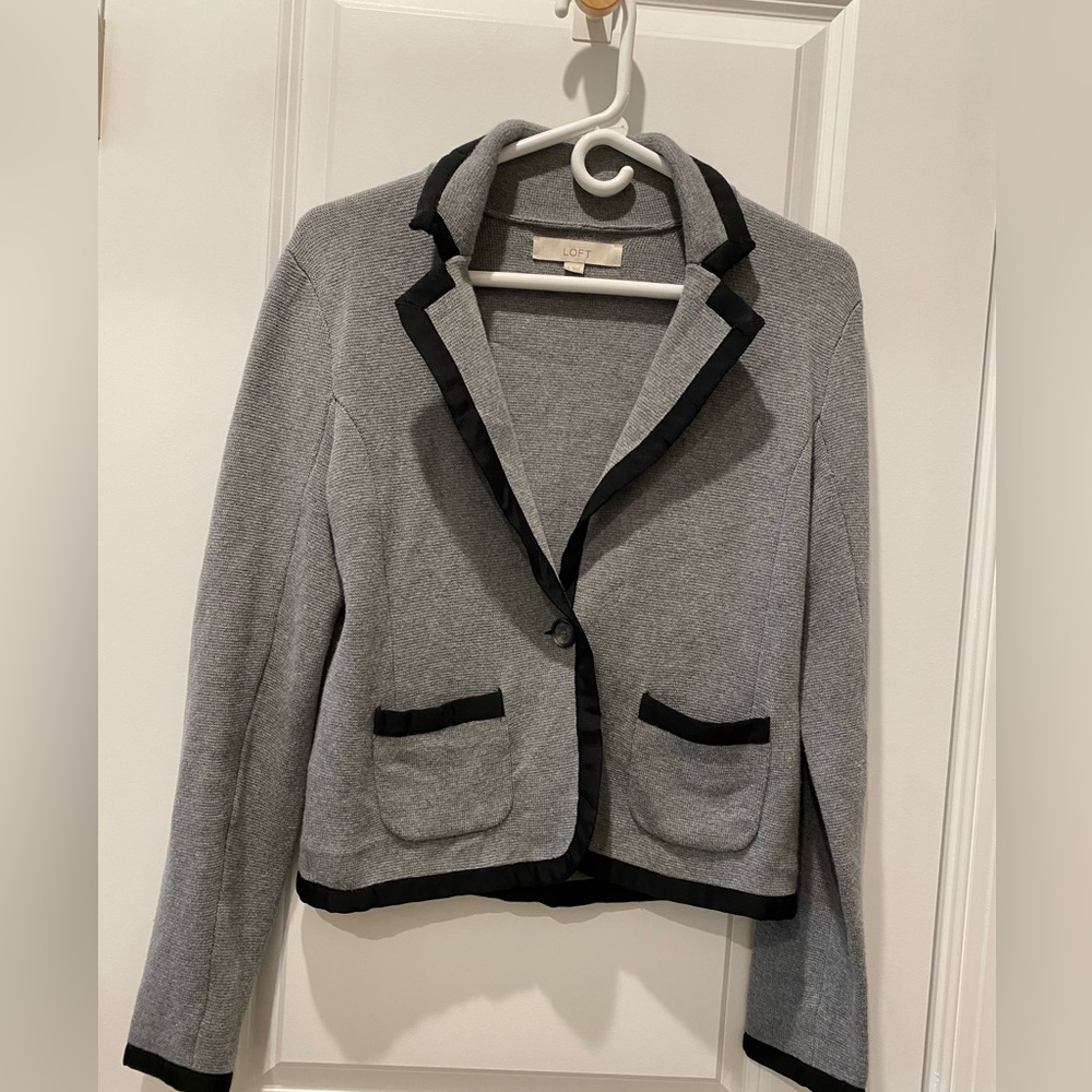 Cotton Blazer Grey and Navy Blue